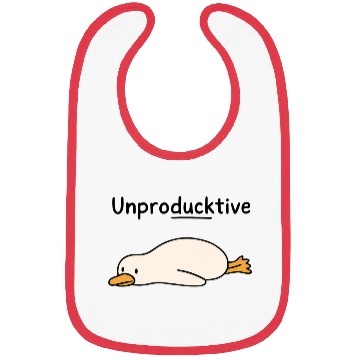 Discover Unproductive Duck Illustration for Humor  Bibs
