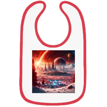 Discover Futuristic Alien Planet Landscape Bibs