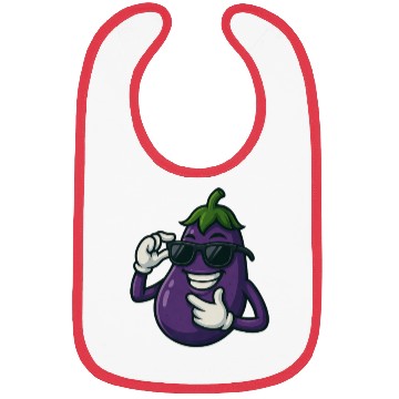 Discover Cool eggplant vegetable design with sunglasses car Bibs
