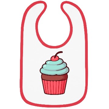 Discover Whimsical Cherry Cupcake Design Bibs