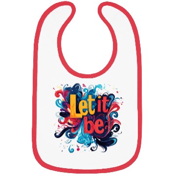 Discover LIB Abstract Art Vibrant Splatter Quote Bibs