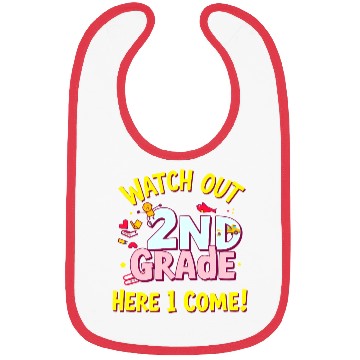 Discover Watch Out 2nd Grade Back to School Design Bibs