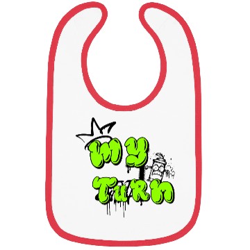Discover "MY TURN" Bold Neon Bubble Letter Bibs – Streetwear