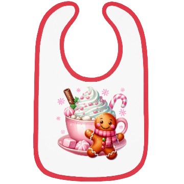 Discover Whimsical Holiday Hot Chocolate Scene Bibs