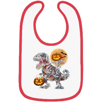 Discover Pumpkin Skeleton Riding Zombie Mummy Dinosaur  Bibs