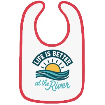 Discover Life Is Better at the River | Blue Summer Nature Bibs
