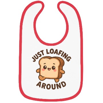 Discover Cute Toast Loafing Meme Design Bibs