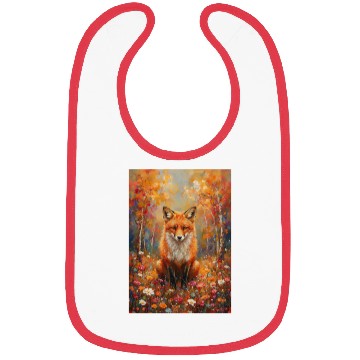 Discover Red Fox Oil Painting Bibs