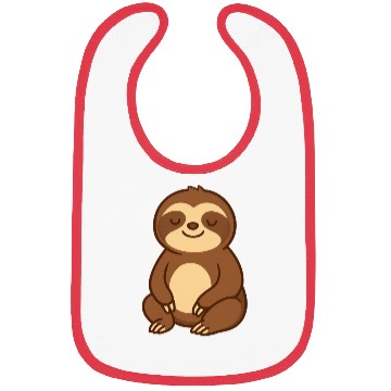Discover Cute Relaxed Sloth Cartoon Bibs