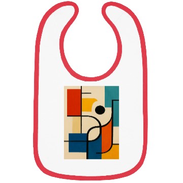 Discover Geometric Abstract Color Composition Bibs