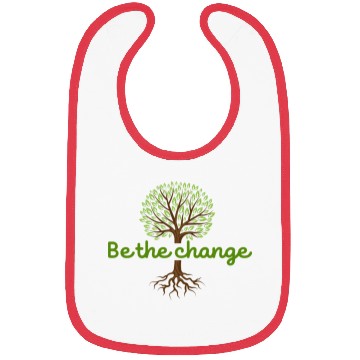 Discover Be the Change Quote with Tree Art Bibs