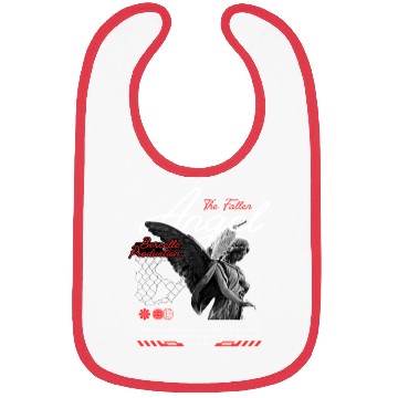 Discover Serene Angel Statue with Dark Wings Bibs