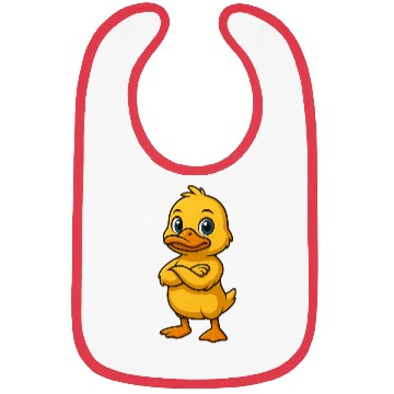 Discover Cool duck gamer confident crossed arms cartoon Bibs