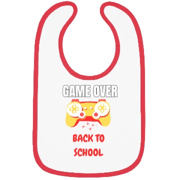 Discover Funny Game Over Back to School Bibs
