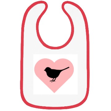 Discover Silhouette Bird Heart Design Bibs