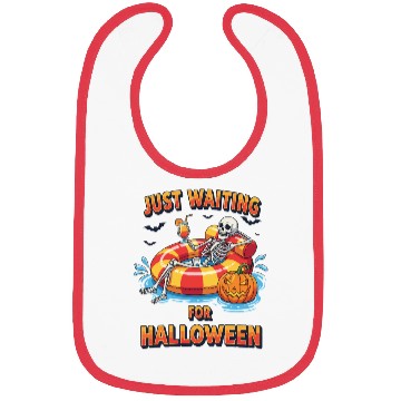 Discover Cool Spooky Just Waiting For Halloween Skeleton Bibs
