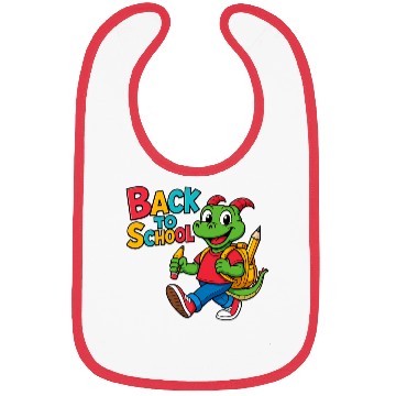 Discover Bibs «Dino Ready for School with Giant Pencil