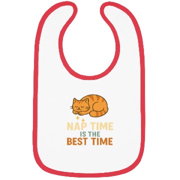Discover Cute Sleeping Cat Nap Time Design Bibs