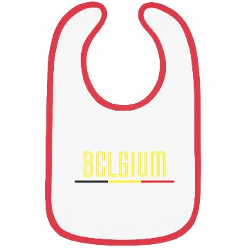 Discover Bright Typography Belgium Flag Design Bibs