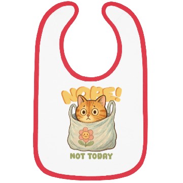 Discover Cute Cat Wrapped in Laundry with Affirmation Bibs