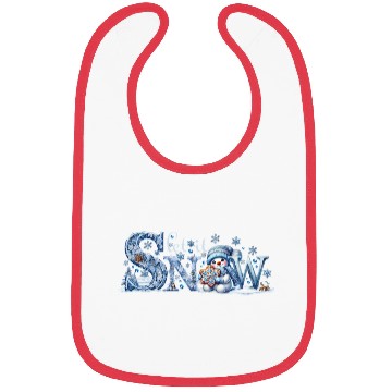 Discover Let it Snow Bibs, Winter Lover Snowman Bibs