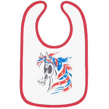 Discover Patriotic Pony with Stars and Stripes Mane Bibs