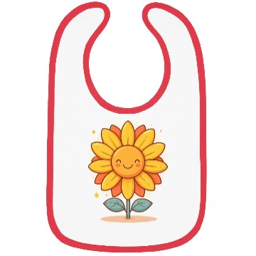 Discover Smiling Kawaii Sunflower Bibs