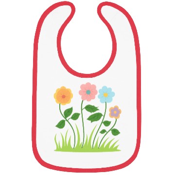 Discover Whimsical Pastel Flower Pattern Bibs