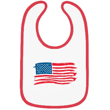 Discover Abstract American Flag Art Print Bibs