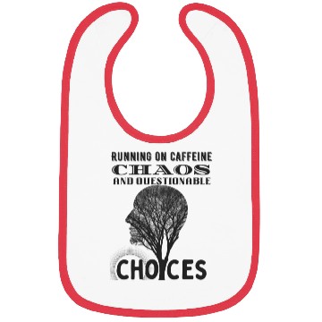 Discover Running on Caffeine, Chaos & Questionable Choices Bibs