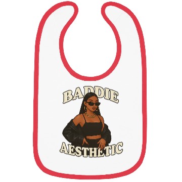 Discover Bold Black Girl Aesthetic Illustration Bibs