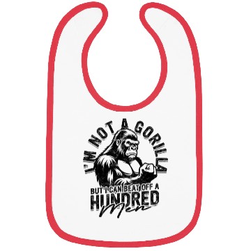 Discover Not Gorilla Can Beat Off Hundred Men Bibs
