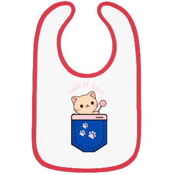 Discover Sweet Kitten Lollipop Badge Design Bibs
