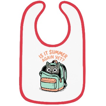 Discover Curious Cat Peeks from Pastel Backpack Bibs