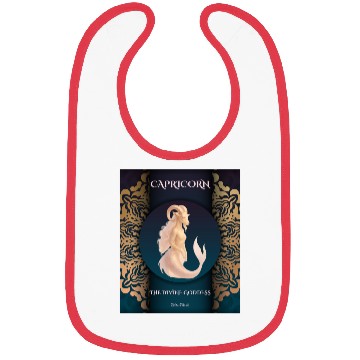 Discover Capricorn Divine Goddess Illustration Bibs