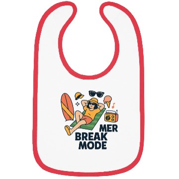 Discover Summer Beach Vibe Illustration Bibs