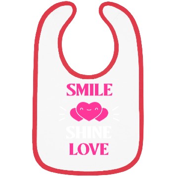 Discover Cute Heart Smile Face Design Bibs