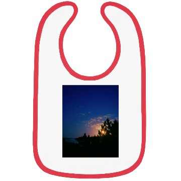 Discover Serene Sunset Over Night Pines Bibs