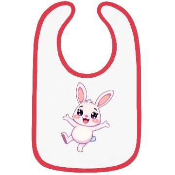 Discover Whimsical Bunny with Sparkling Eyes Bibs