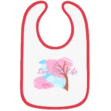 Discover Pink Cherry Blossom Inspirational Design Bibs
