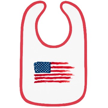 Discover Stylized American Flag Illustration Bibs