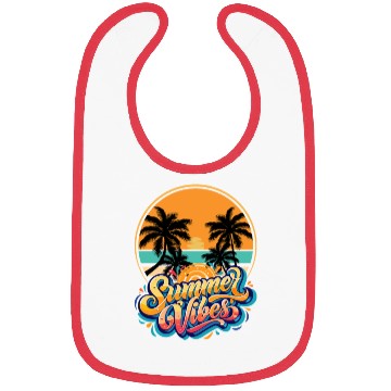 Discover Tropical Sunset Summer Vibes Design Bibs