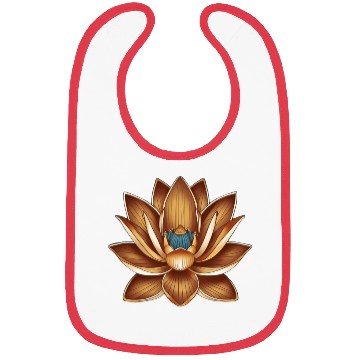 Discover Artistic Lotus with Blue Accents Bibs