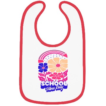 Discover Vibrant Floral Rainbow with School Vibes Bibs