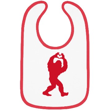 Discover Bigfoot Heart Hands Silhouette Bibs