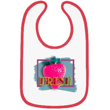 Discover Vibrant Strawberry with Fresh Neon Sign Bibs