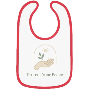 Discover Peaceful Nature Hand with Sun and Leaf Bibs