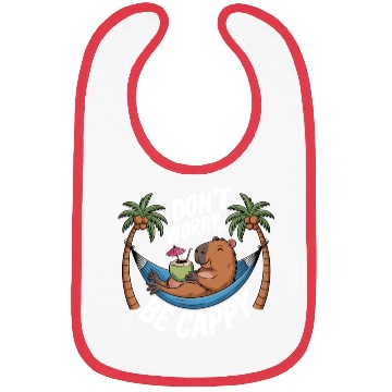 Discover Dont Worry Be Cappy Relaxing Funny Capybara Bibs