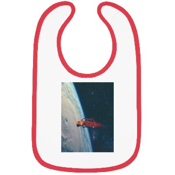 Discover Tiny Red Car in Space Bibs