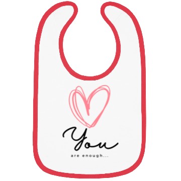 Discover You Are Enough - Self Love Heart Design Bibs
